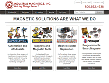 Tablet Screenshot of magnetics.com